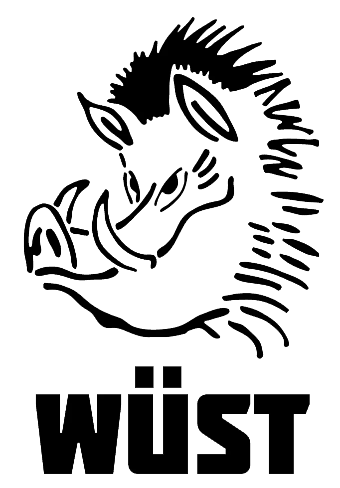Logo WÜST noir vertical détouré